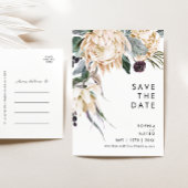 Weiße Blume Save the Date Postkarte