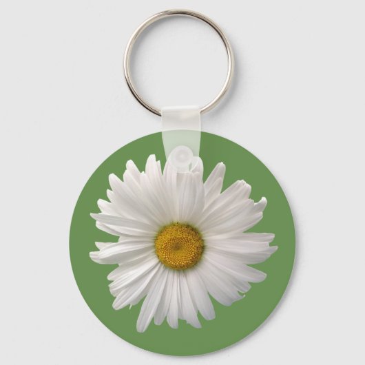 weiße Blume Schlüsselanhänger (Vorderseite)