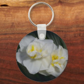 Weiße Blume Schlüsselanhänger (Vorderseite)