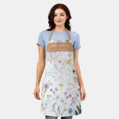 Weiße Blume Schürze (Getragen)