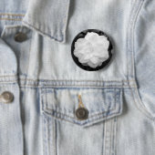 Weiße Blume. (Schwarzweiss) Button (Beispiel)
