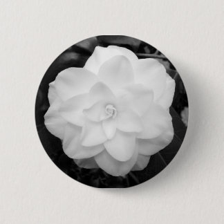 Weiße Blume. (Schwarzweiss) Button