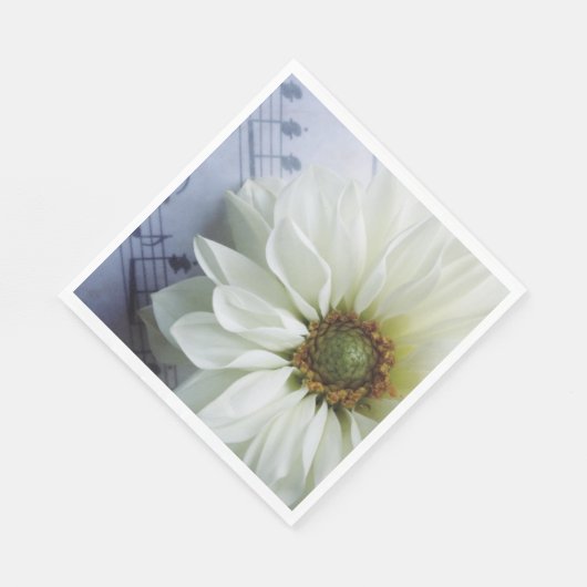 Weiße Blume Serviette (Ecke)