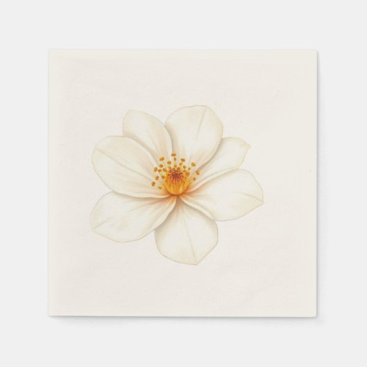 Weiße Blume Serviette (Vorderseite)