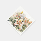 Weiße Blume Serviette (Ecke)