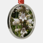 Weiße Blume Silbernes Ornament (Rechts)
