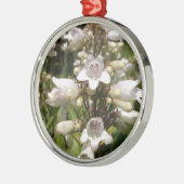 Weiße Blume Silbernes Ornament (Links)