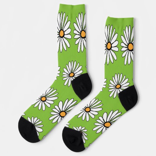 WEISSE BLUME SOCKEN (Linkes Detail)