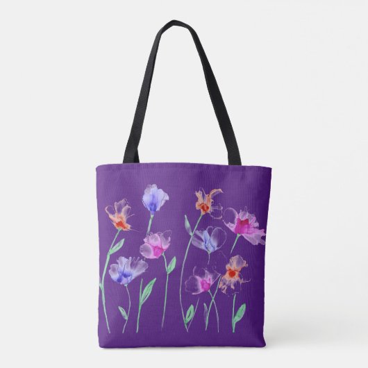 Weiße Blume Tasche (Rückseite)