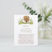 Weiße Blume Tree Hochzeitskarten Begleitkarte (Stehend Vorderseite)