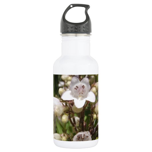 Weiße Blume Trinkflasche (Vorderseite)