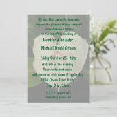 Weiße Blume Tropenanthurium Einladung (Stehend Vorderseite)