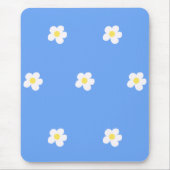 Weiße Blume über Lilac-Hintergrund Mousepad (Vorne)