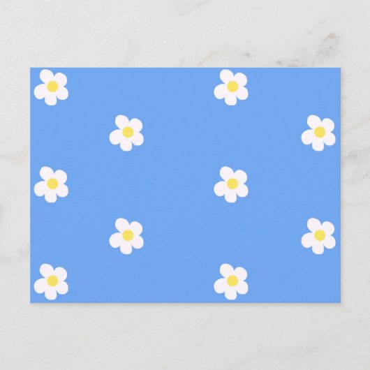 Weiße Blume über Lilac-Hintergrund Postkarte (Vorderseite)