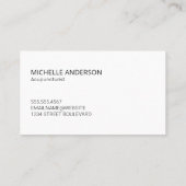 Weiße Blume und Blätter | ganzheitlich Visitenkarte (Rückseite)