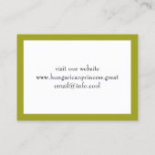 Weiße Blume und Cremefarbe Visitenkarte (Rückseite)