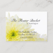 Weiße Blume und Cremefarbe Visitenkarte (Vorderseite)