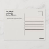 Weiße Blume und grüne Blätter Danke Karte (Rückseite)