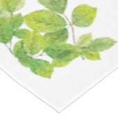 Weiße Blume und Grüne Blätter Garten Tischdecke (Schrägansicht)