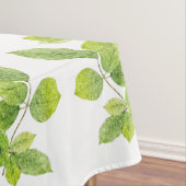 Weiße Blume und Grüne Blätter Garten Tischdecke (Beispiel)