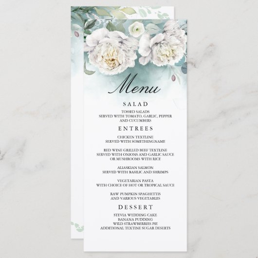 Weiße Blume und Grünpflanzen Programm (Vorne/Hinten)