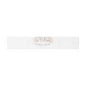 Weiße Blume und Pampas-Gras-Hochzeit Einladungsbanderole (Flach)