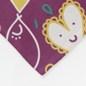 Weiße Blume und Vögel Fleece Blanket (Ecke)