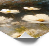 Weiße Blume unter schönem Himmel Poster (Ecke)