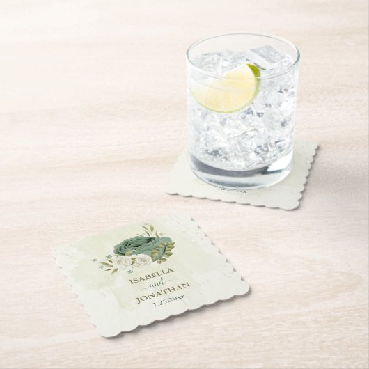 Weiße Blume Untersetzer (Vor Ort)