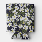 Weiße Blume: Vintages Muster. Dosenkühler (Rückseite)