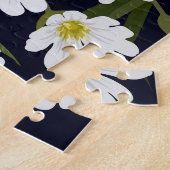 Weiße Blume: Vintages Muster. Puzzle (Seite)