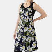 Weiße Blume: Vintages Muster. Schürze (InSitu)