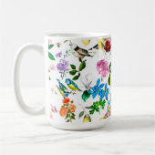 Weiße Blume, Vögel, Bienen, Zitrone, Schmetterling Kaffeetasse (Links)