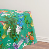 Weiße Blume, Vögel, Bienen, Zitrone, Schmetterling Tischdecke (Beispiel)