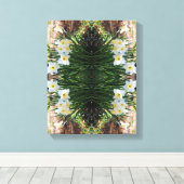 Weiße Blume von Brook Abstrakt Leinwanddruck (Insitu (Holzboden))