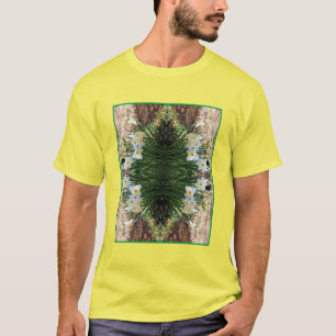 Weiße Blume von Brook Abstrakt T-Shirt
