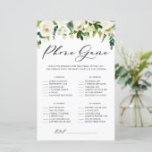 Weiße Blume Was ist auf Ihrer Telefonduschkarte? (Stehend Vorderseite)