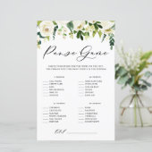 Weiße Blume Was ist in Ihrer Waschkarte? (Stehend Vorderseite)