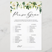 Weiße Blume Was ist in Ihrer Waschkarte? (Vorderseite)