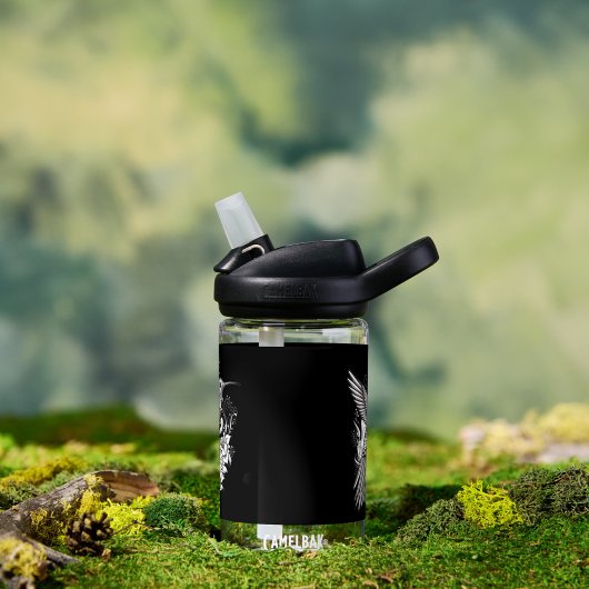 Weiße Blume Wasser Flasche