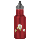 Weiße Blume Wasser Flasche Edelstahlflasche (Links)