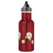 Weiße Blume Wasser Flasche Edelstahlflasche (Rechts)