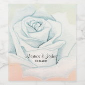 Weiße Blume Weinetikett (Einzelnes Label)