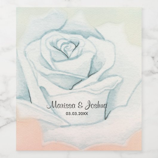 Weiße Blume Weinetikett (Einzelnes Label)