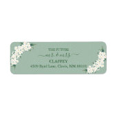 Weiße Blume zeigen das Muster der grünen Goldrahme (Vorne)