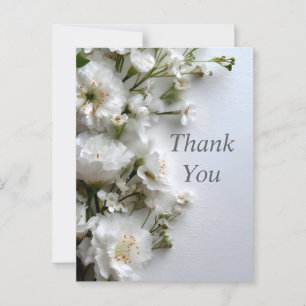 Weiße Blume zu Texturpapier Danke Karte