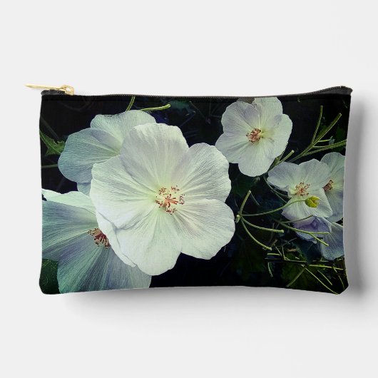 Weiße Blume Zubehörtasche (Vorderseite)
