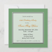 Weiße Blume zum Geburtstag Einladung (Rückseite)