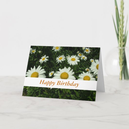 Weiße Blume zum Geburtstag Karte (Vorderseite)