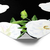 Weiße Blume zum Leben Poster (Ecke)